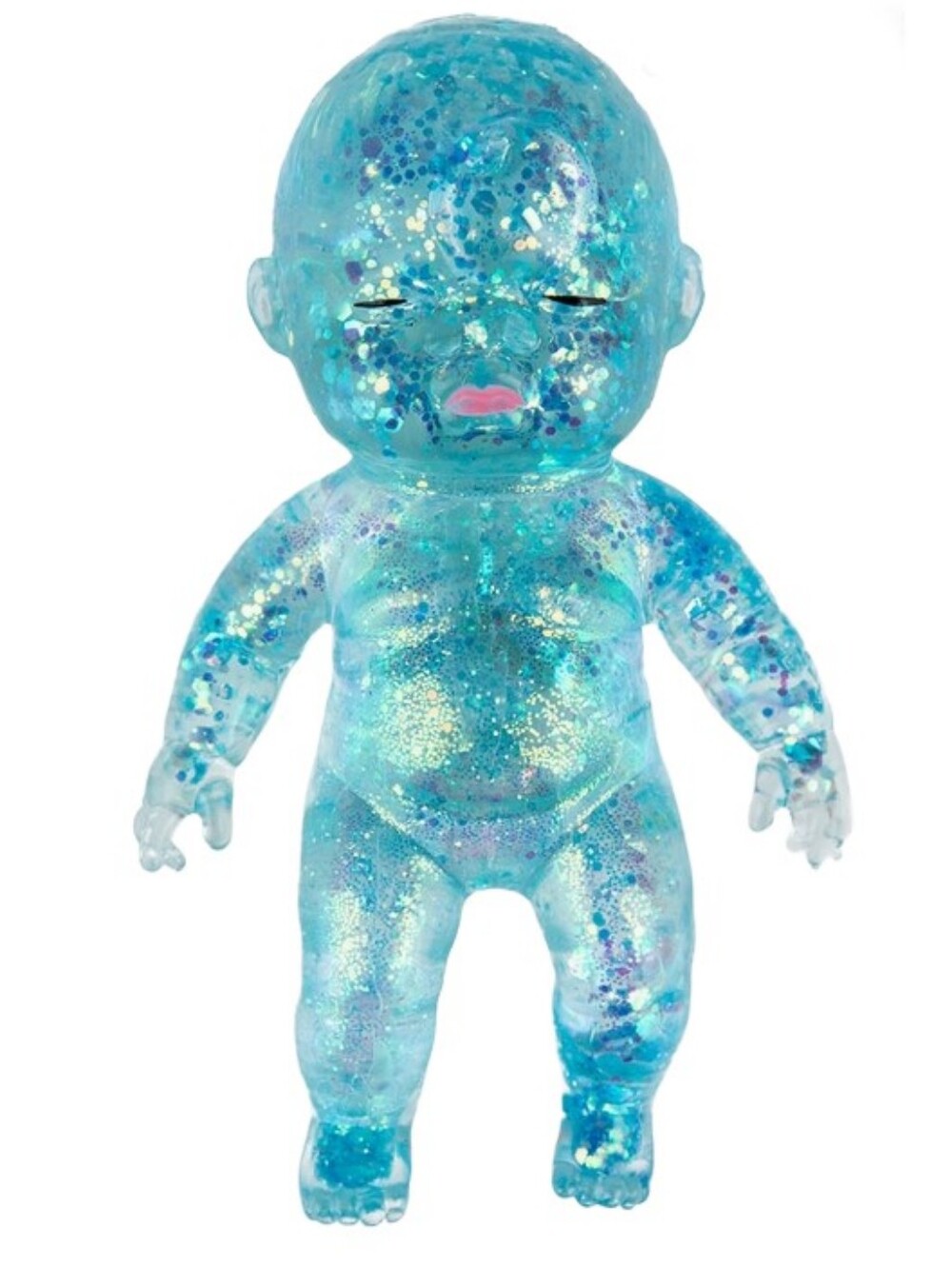 Glitter Blue Clear Baby Fidget Sensory- Kids Toy Sugar Swaps™ Onesie Squishy